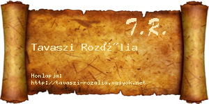 Tavaszi Rozália névjegykártya