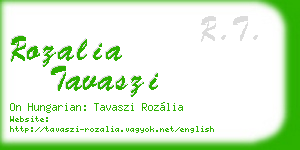 rozalia tavaszi business card