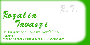 rozalia tavaszi business card